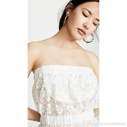 Kos Resort Womens Strapless Lace Cover Up Dress