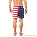 UZZI Men's American Flag Swim Trunks Red, Blue, White B07BMP2FV6