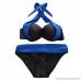 AMOFINY Women's Fashion Swimwear Push up Padded Bra Bandeau Low Waist Bikini Swimsuit Plus Size Blue B07NXS27KV