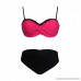 AMOFINY Women's Fashion Swimwear Bikini Set Bandage Push-Up Padded Swimsuit Bathing Beachwear Hot Pink B07NYZQ5QM