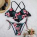 AMOFINY Women's Fashion Swimwear Bandage Bikini Set Push-Up Brazilian Print Beachwear Swimsuit Multicolor B07NXRHNJX